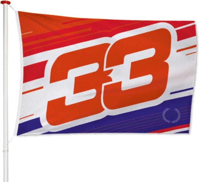 Max 33 Vlag - 70x100cm - Kwaliteitsvlag - Geschikt voor buiten
