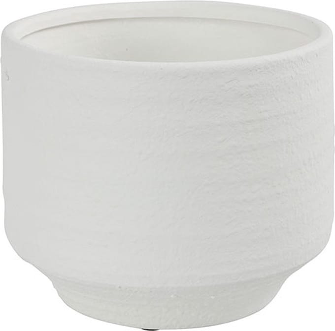 Countryfield Bloempot Terri L wit aardewerk - L25,5B25,5H20,5CM
