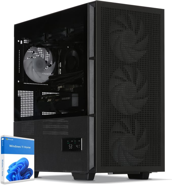 Sedatech Advanced Gaming PC Waterkoeling • Intel i5-12600KF 10x 3.7GHz • Geforce RTX5060 • 32Gb DDR5 • 2Tb SSD M.2 • WiFi • Bluetooth, USB C • Windows 11 • Desktop computer