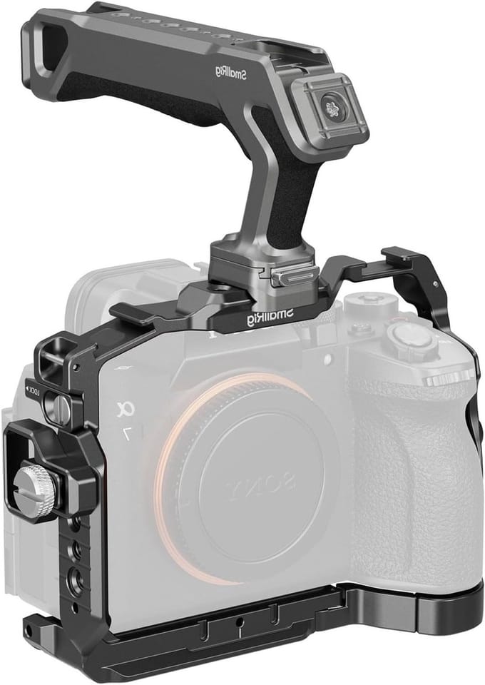 Cage Kit voor Sony Alpha 7 V/7R V/7 IV met NATO Handgreep, Quick Release Plaat en HDMI Kabelklem