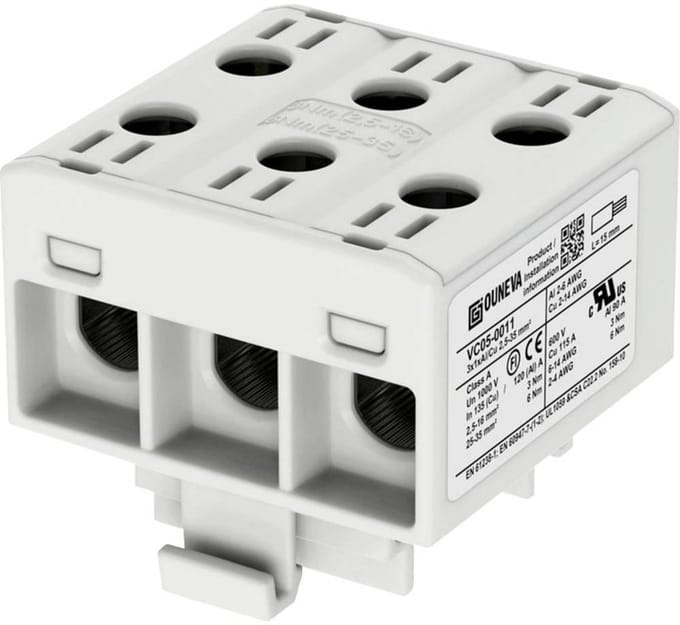 Ouneva Group VC05-0011 Verdeelblok Schroeven Grijs 1 stuk(s)