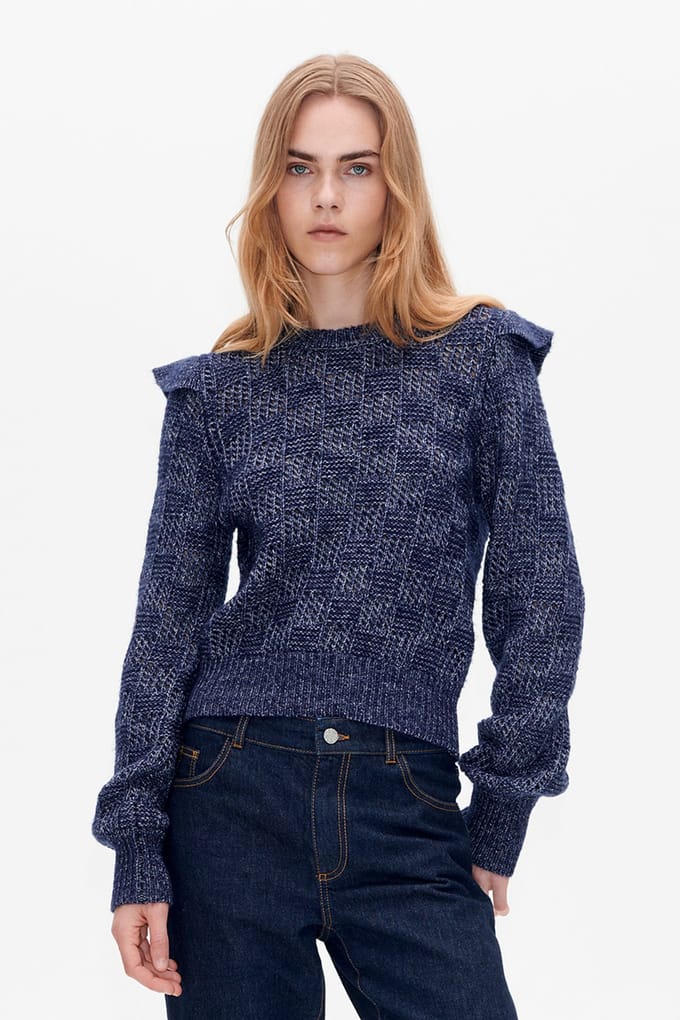 Baum und Pferdgarten Cilla Sweater Baritone Blue Melange Taglia: S | Maglioni a maglia Outlet | Donna | Blu