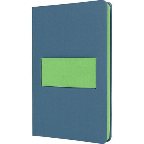 Sigel LS204 Notitieboek Linescape Hardcover DIN A5 Geruit Middelblauw, Neon-groen 88 vellen