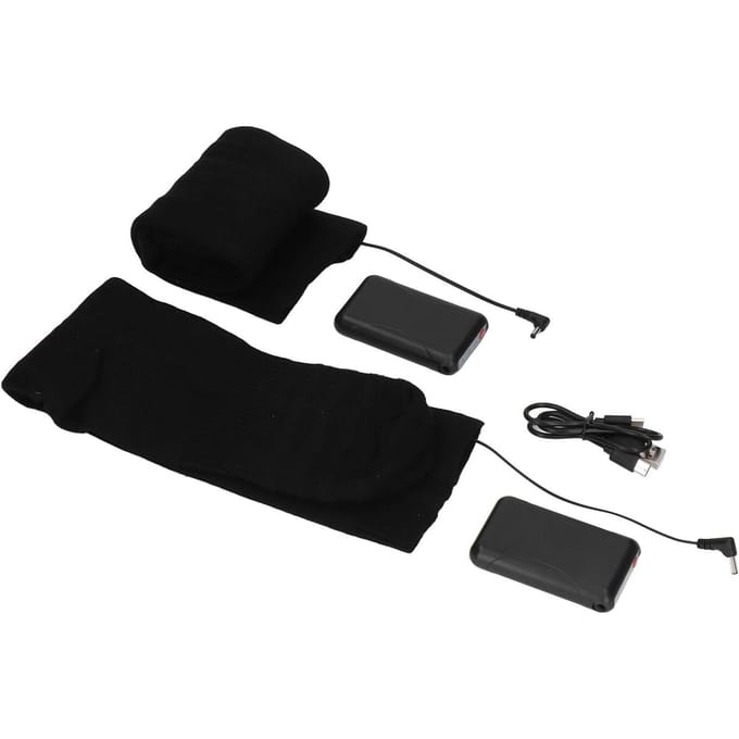 Chaussettes chauffantes double face à température réglable, rechargeables par USB, pour hommes black