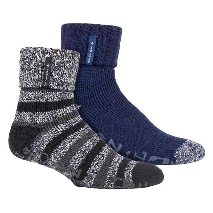 2 Paar Heren Thermische Bed Sokken | Zachte Warme Gezellige Winter Lounge Sokken
