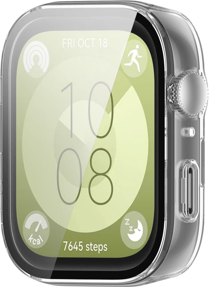 By Qubix - Waterproof Hard case - Transparant - geschikt voor Huawei Watch Fit 3