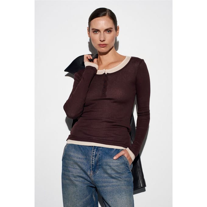 Slim Fit Katoenen Knopenblouse
