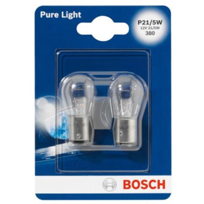P27/7w lamp BOSCH P21/5W Pure Light 12V/5/21W, 2 Stuk
