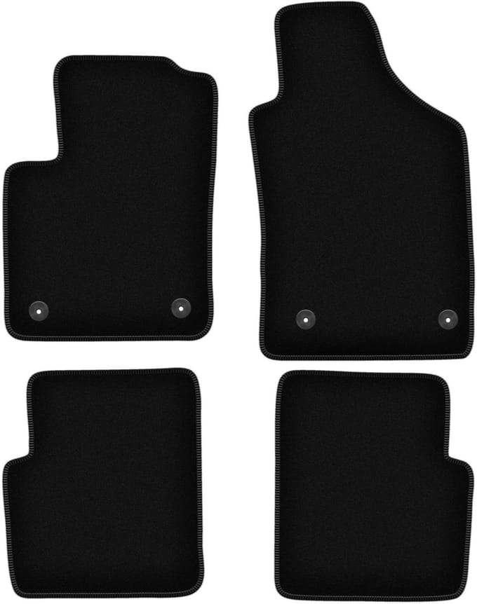 BASIC zwarte veloursmatten voor: Fiat 500 FL hatchback (2013-2019)