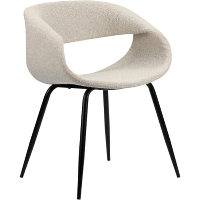 Casa di Elturo Set van 2 eetkamerstoel whale boucle white pearl