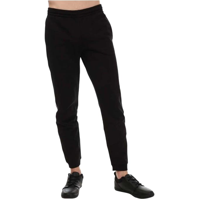Lacoste Heren Tape Logo Joggingbroek (Zwart)