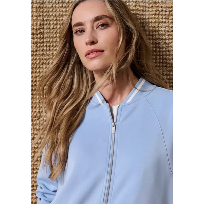 Jas met lange mouwen in Silk-Look en ritssluiting