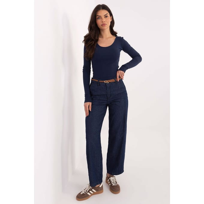 Valeria Wide Jeans - Donkerblauw / M