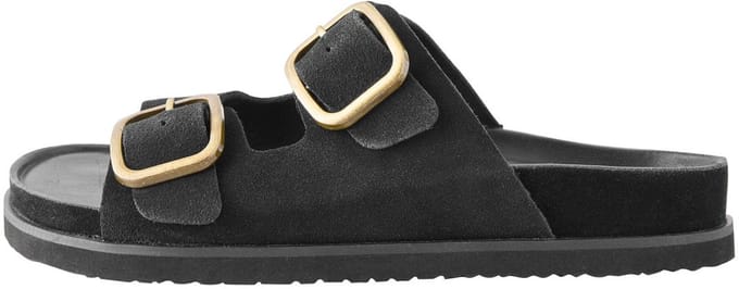 Next - Dames - Forever Comfort® sandalen met voetbed en dubbele bandjes - Zwart