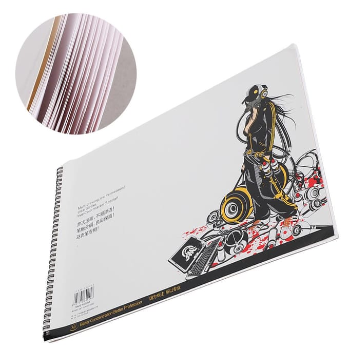 A3 Markers Papierblok Schilderij Layout Schetsboek Professionele Tekenaccessoires voor Studenten white