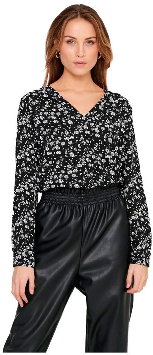 JDY - JDYPIPER L/S V-NECK CUFF TOP WVN - Dames - Blouses