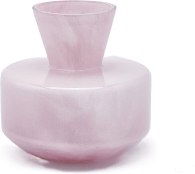 EDG Bloemenvaas Glas Roze D 21 cm H 20 cm Opening 11 cm