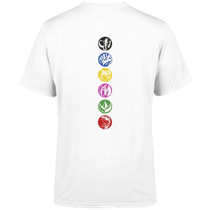 Power Rangers Disc Kids' T-Shirt - White - 98/104 (3-4 jaar)
