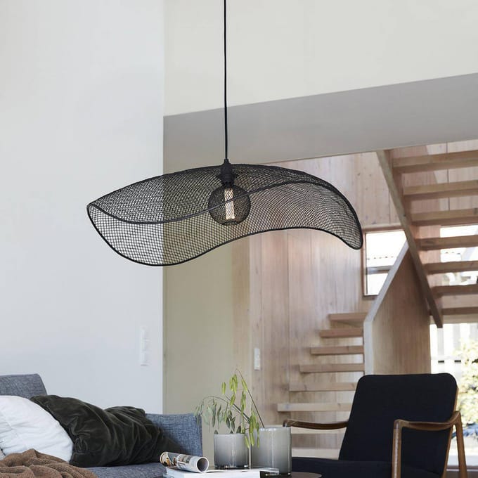 PR Home Hanglamp Vivi, Ø 79 cm, zwart, metaal