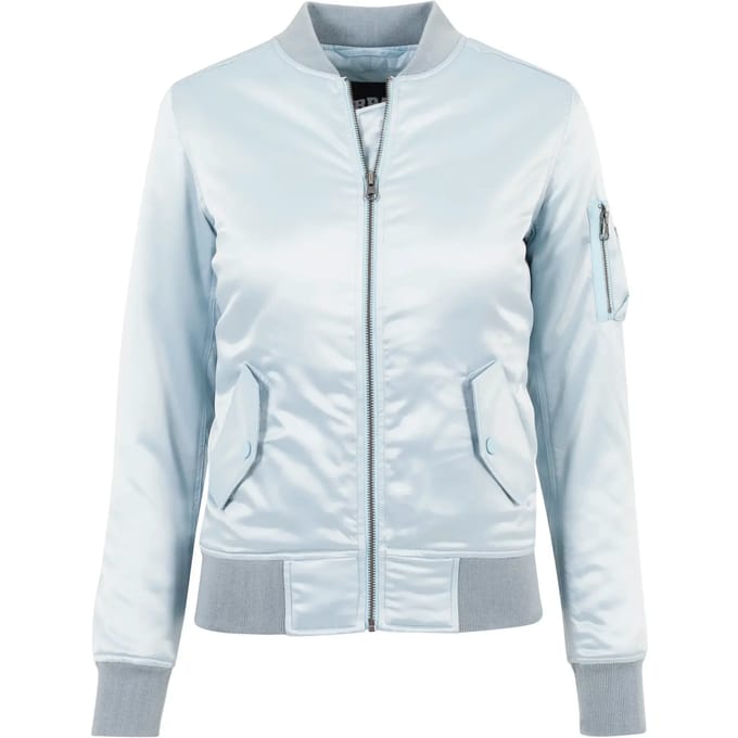 Urban Classics Bomber jacket -XS- Satin Blauw