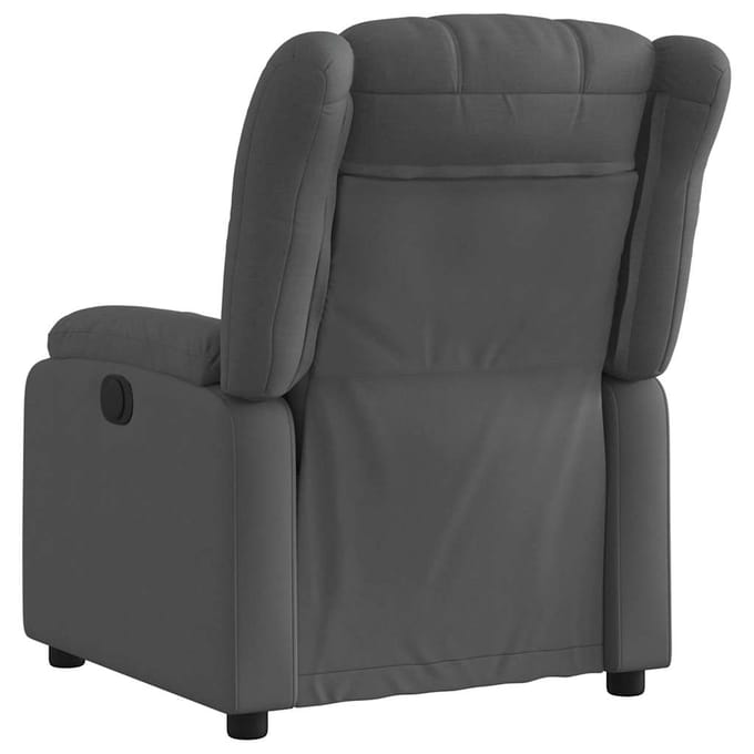 vidaXL Fauteuil verstelbaar stof donkergrijs