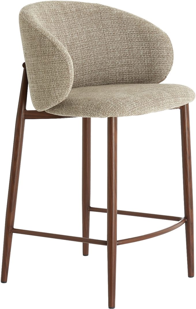 Light & Living - Barkruk ALUKO - 57x55x94cm - Bruin - Set van 2