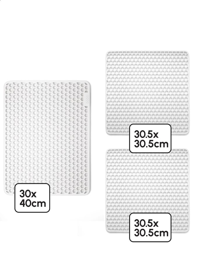 Gootsteenmat Combipakket Wit 30x40cm + 30.5x30.5 + 30.5x30.5