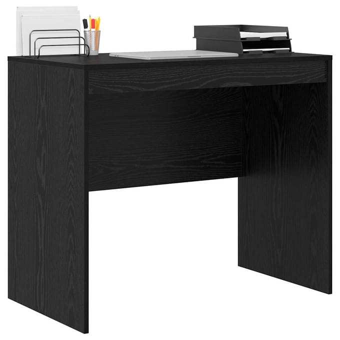 vidaXL - Bureau - Zwart - Eiken - 90 - x - 50 - x - 76 - cm