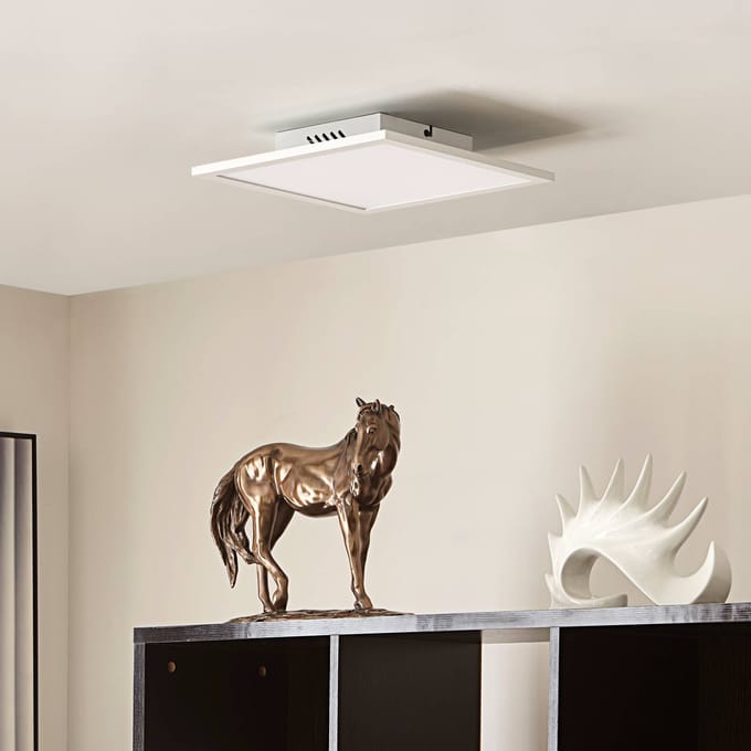 Lindby LED paneel Lamin, wit, 30 cm, CCT, dimbaar, afstandsbediening