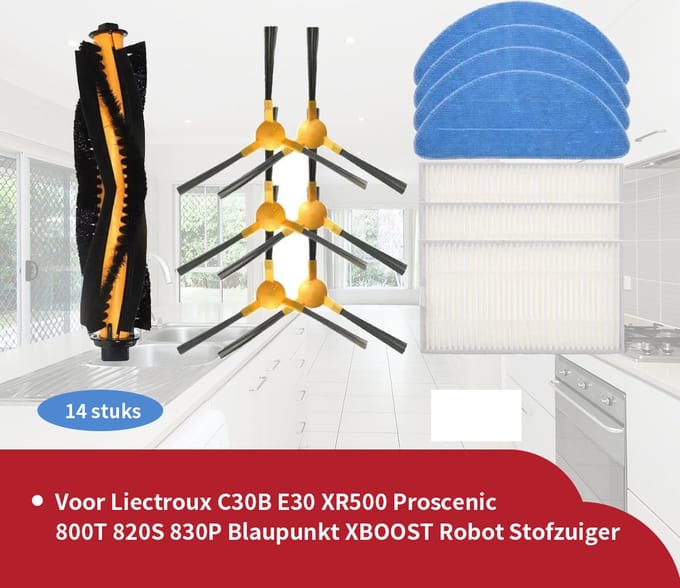 Replacements® Onderdelen geschikt voor Blaupunkt Bluebot Xboost - 14-delig