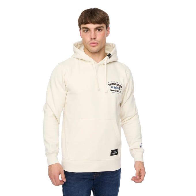 Crosshatch Heren Motorcross Hoodie (Lichte steen)