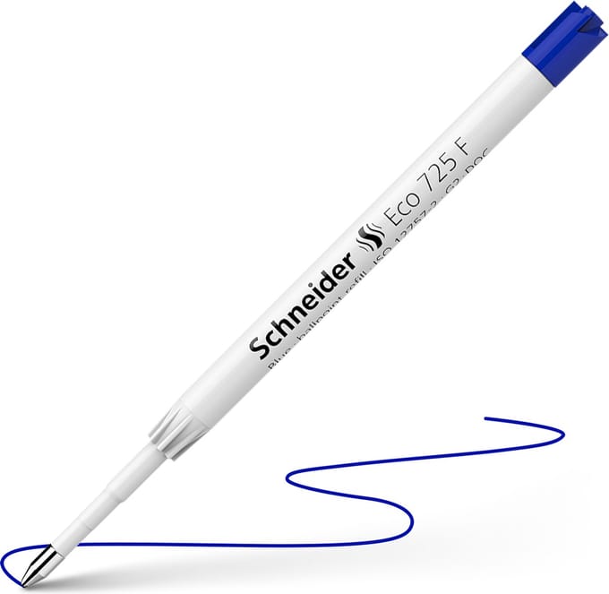 Schneider balpenvulling - Eco 725 - penpunt F - blauw - S-172503