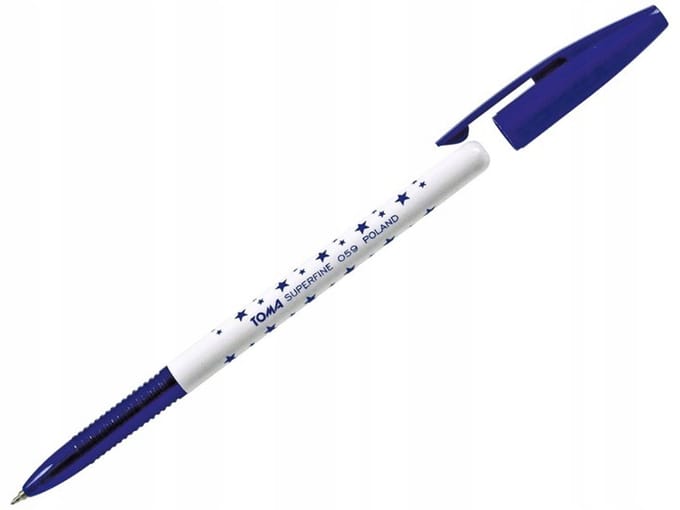 BTS Toma Serie - Balpen - Blauw - Sterrenpatroon - Vervangbare Inkt