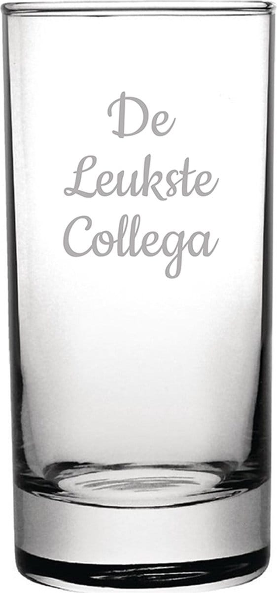 Gegraveerde longdrinkglas 28,5cl De Leukste Collega