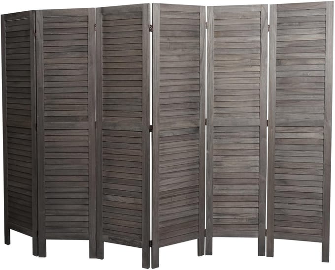 Kamerscherm MCW-G30, privacyscherm, shabby look 170x240cm ~ grijsbruin