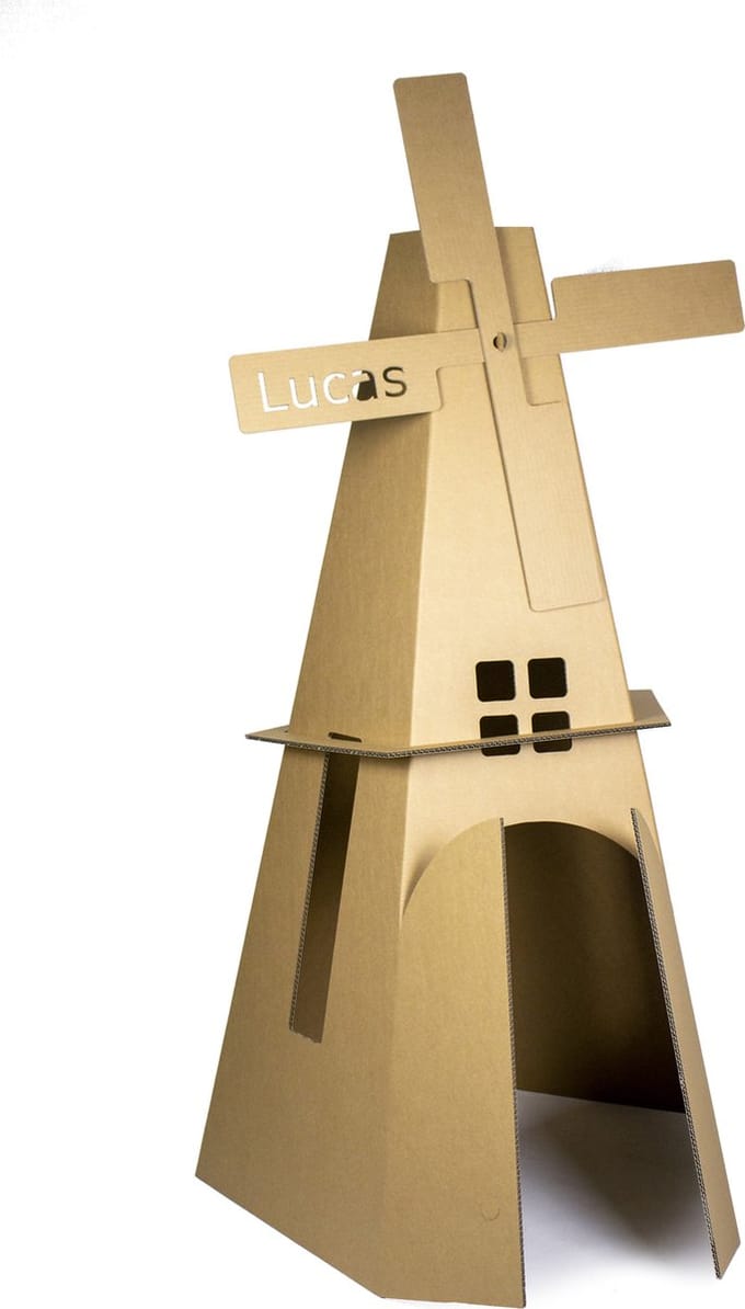 Kartonnen molen - 86 x 91 x 168 cm - Kartent