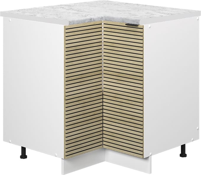 Vicco Fame-Line Hoekkast – 80.5 cm, WB Marmer Eiken paneel