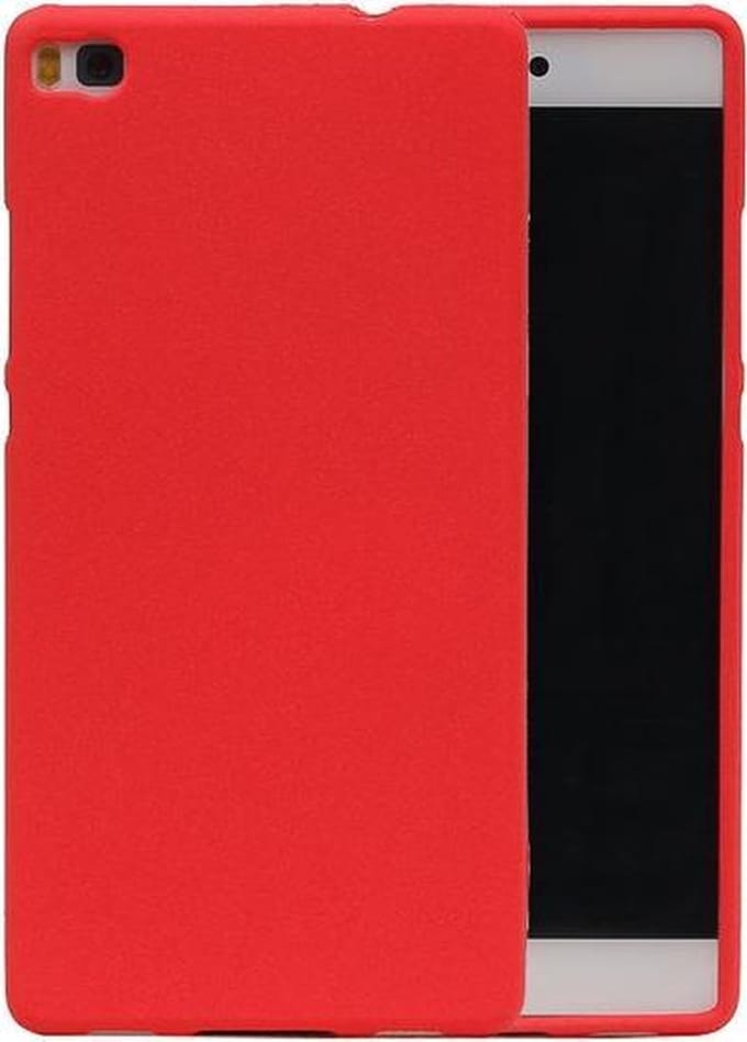 Rood Zand TPU back case cover hoesje voor Huawei P8