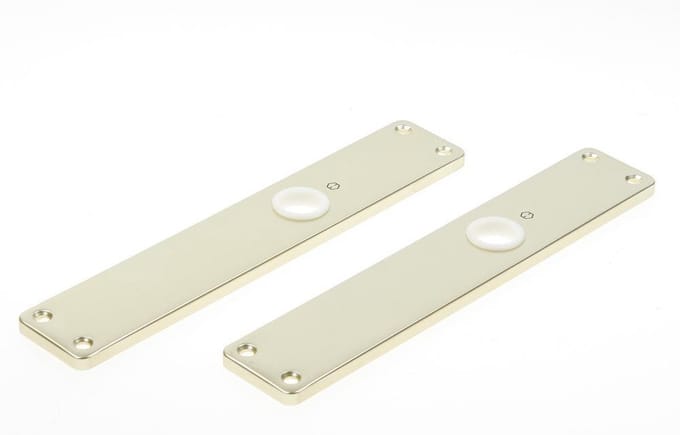 Hoppe Langschild, aluminium, blind 202/bl (Prijs per paar)