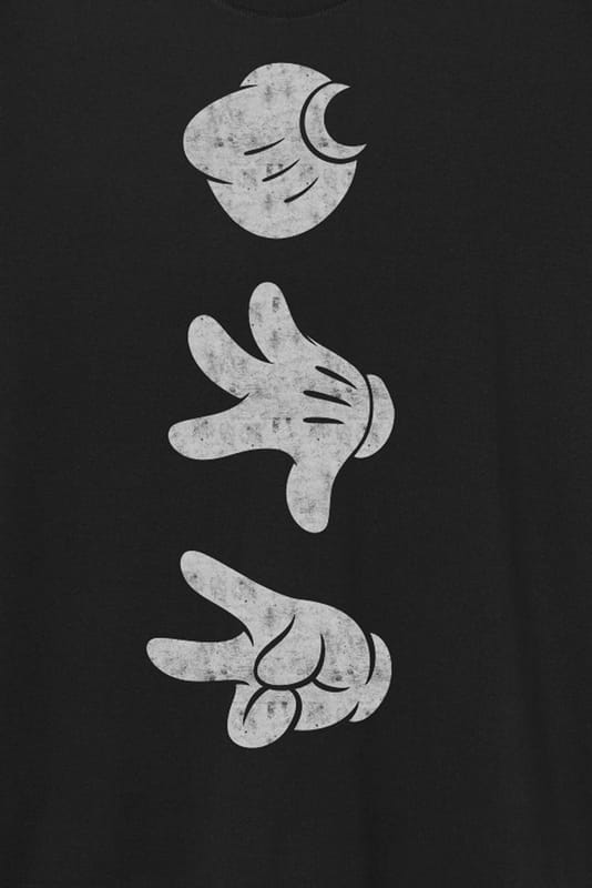 Mickey Mouse Mickey Hands Heren T-shirt - zwart - S