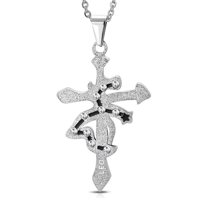 Montebello Ketting leeuw - 316L Staal - Horoscoop - 30x50mm - 60cm