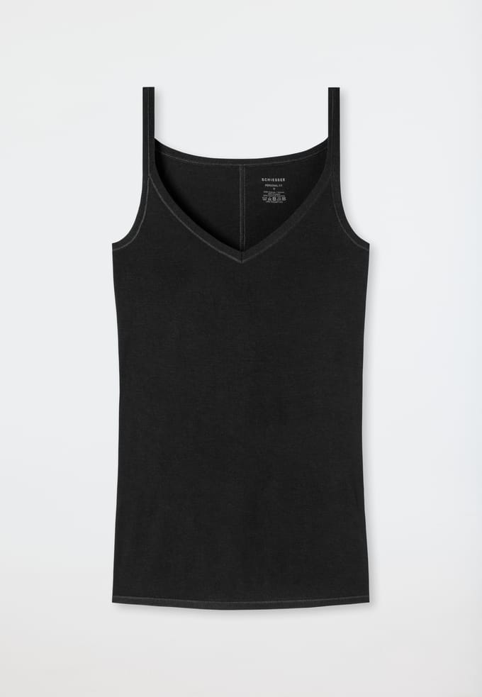 SCHIESSER Personal Fit singlet (1-pack) - dames zwarte spaghettitop