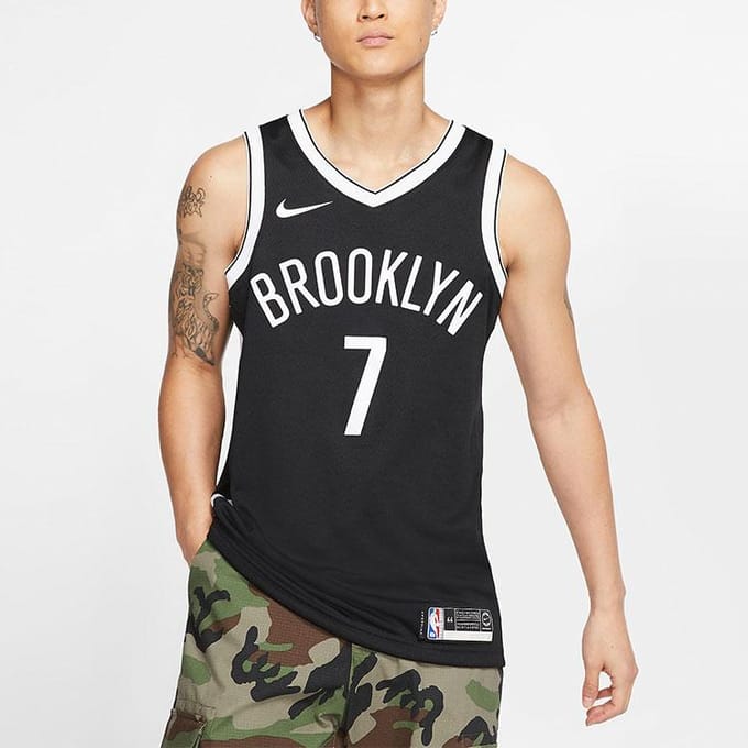 Nike NBA Brooklyn Nets Swingman Road Jersey Zwart Heren Streetwear 864459-018 S white