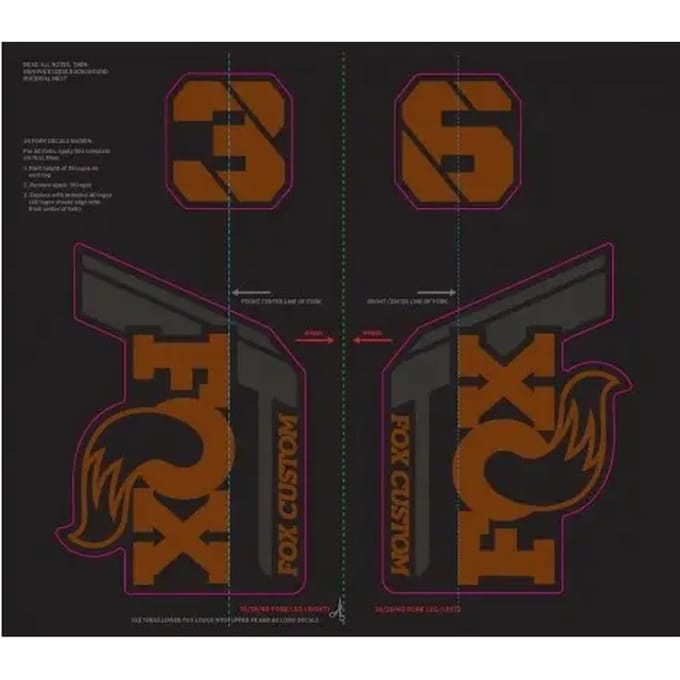 Stickers voor vork en schokdemper Fox Factory 2022