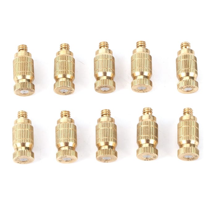 10 stuks Messing Nevelsproeiers met Draad Nevelende Sproeikop goud