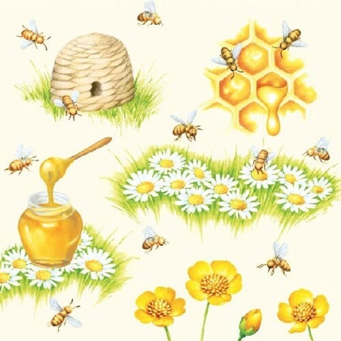 Lunch Servetten Bees - Ambiente - 33x33 cm