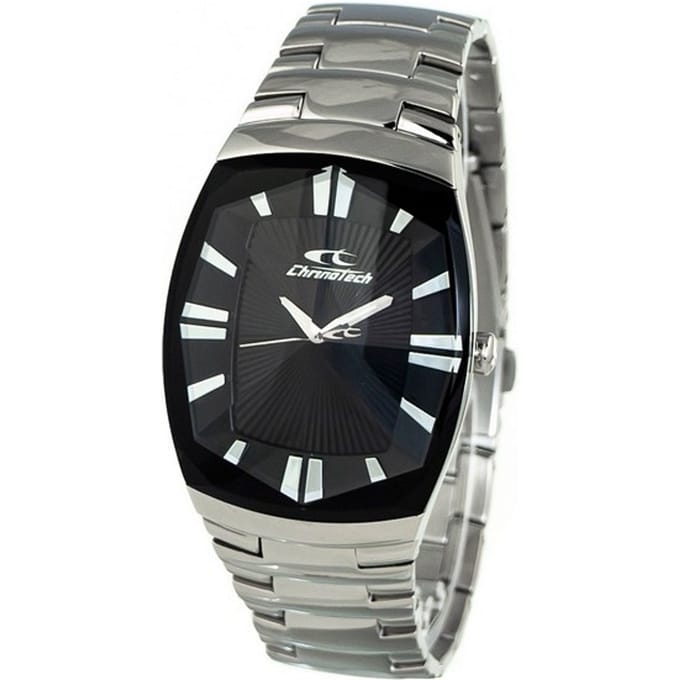 Horloge CHRONOTECH CT7065M-02M. Kwarts, Kleur zwart. Man. black
