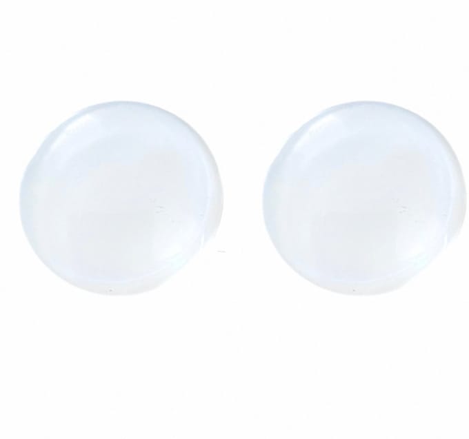Clip Oorbellen-Wit-2 cm- Cabochon-geen gaatje-Charme Bijoux