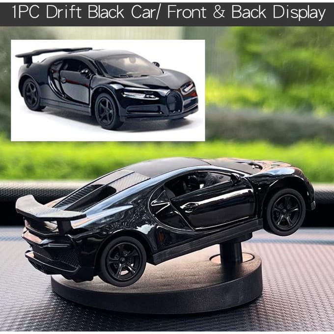 Auto Dashboard Drifting Ornament Draaibaar Drifting Auto Model Decor Antislip Basis Auto Interieur Decoratie Cadeau Voor Auto Liefhebbers yellow