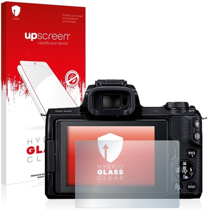 upscreen - Screenprotector voor Canon EOS M50 - Folie Beschermfolie Beschermglas transparant